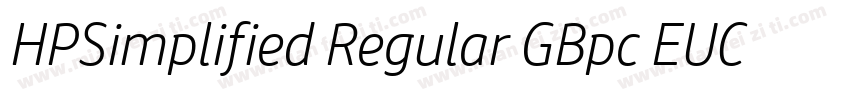 HPSimplified Regular GBpc EUC H字体转换
